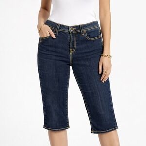 Genetic Denim Recessive Gene Low Rise Bermuda Shorts Womens Size 30 Y2K USA